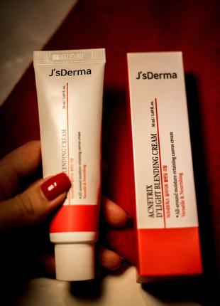 Крем відновлювальний для проблемної шкіри j’sderma acnetrix d’light blending cream1 фото