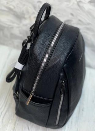 Рюкзак черный из экокожи3 фото
