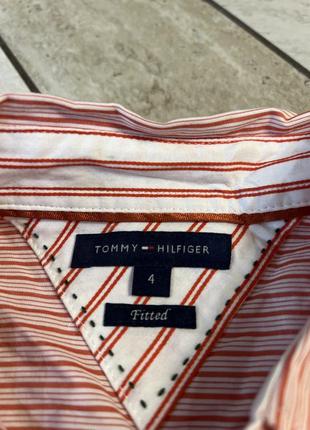 Рубашка женская в полоску tommy hilfiger оригинал бренд классика стильная элегантная натуральная ткань5 фото