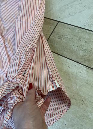 Рубашка женская в полоску tommy hilfiger оригинал бренд классика стильная элегантная натуральная ткань4 фото