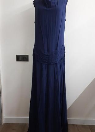 Нарядное платье в пол без рукавов c  длинной пышной юбкой 54 размер.1 фото