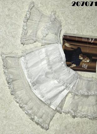 ✅шикарная блузка прозрачная с воланами и рюшами