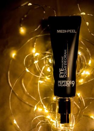 Medi-peel peptide 9 hyaluronic volumy eye cream - зволожуючий ліфтинг-крем для шкіри навколо очей з пептидами.2 фото