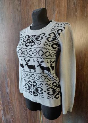 Серый свитер с оленями lankadiou2 фото