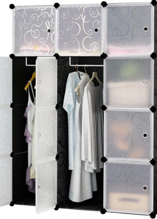 Шкаф для вещей и обуви пластиковый (110х37х165см)