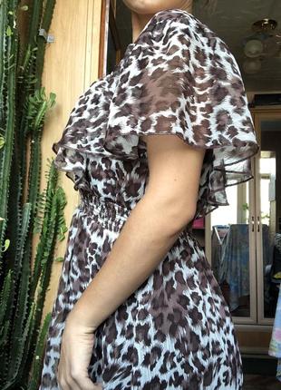 Леопардовое лёгкое платье