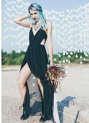 Шифоновое платье макси gina tricot