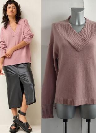 Вовняний светр premium_organic рожевого кольору