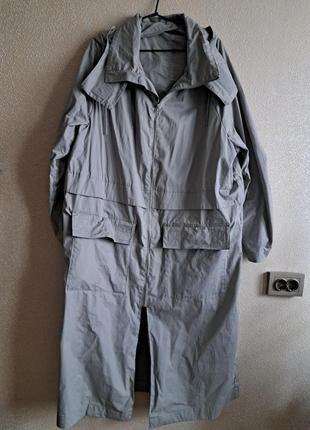 Тренч унисекс серо бежевого цвета