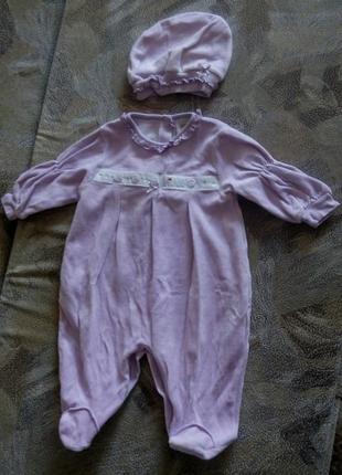 Человечек комбинезон ромпер бархатный