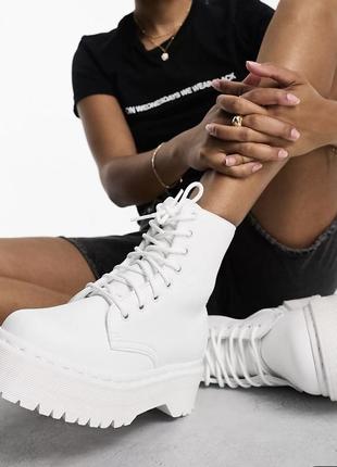 Ботинки оригинал dr.martens jadon 2 ii mono white жадон платформа original стильный львов1 фото