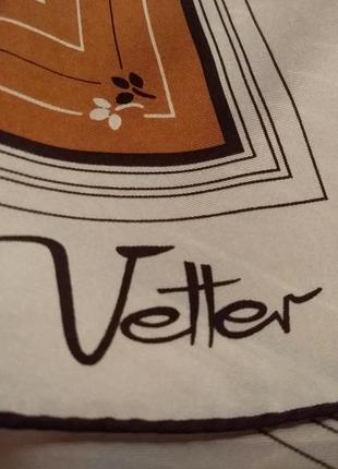 Платок винтажный vetter подписной шелковый роуль хустина3 фото