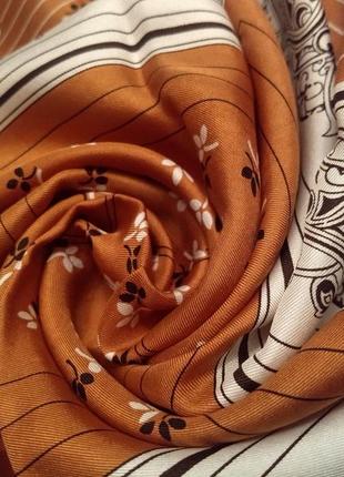 Платок винтажный vetter подписной шелковый роуль хустина