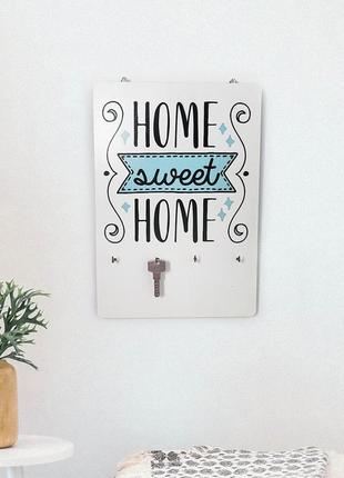 Ключниця настінна вертикальна home sweet home2 фото