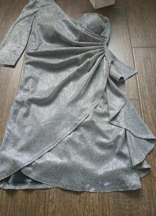 Платье с люрексовым напылением5 фото