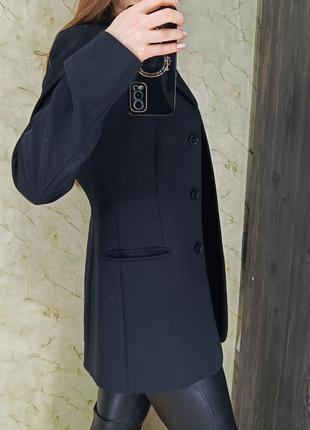 Жіночий  чорний ретро шерстяний піджак жакет армані emporio armani5 фото