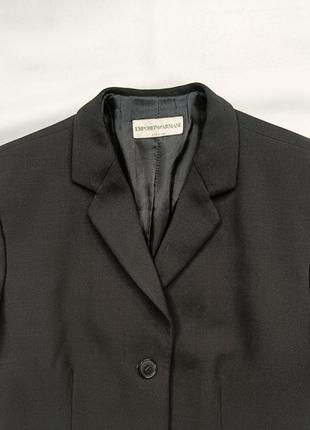 Жіночий  чорний ретро шерстяний піджак жакет армані emporio armani4 фото