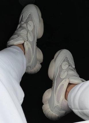 Adidas yeezy boost 500 beige жіночі кросівки9 фото