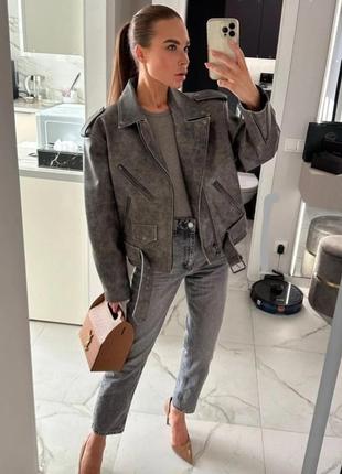 Идеальные мом джинсы серые Mango 46, 48, 52, 54