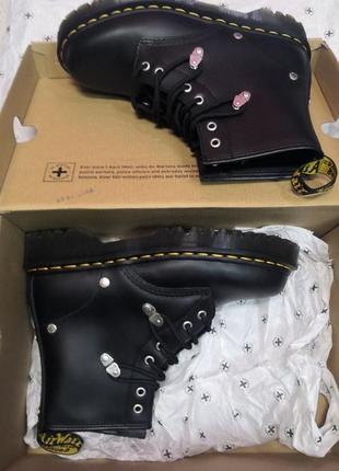 Ботинки оригинал dr. martens 1460 bex leather 26959001 black fine haircell платформа бекс original мартенсы стильный львов