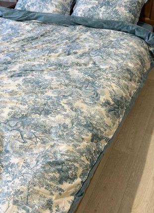 Комплект велюрового постельного белья, роскошно смотрится в интерьере