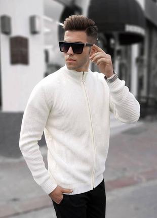 Светер шерсть + хлопок 16,0 шикарная мужская кофта на замке