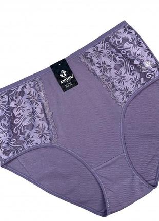 Трусы женские antifu, 50 52 54, хлопок с кружевом