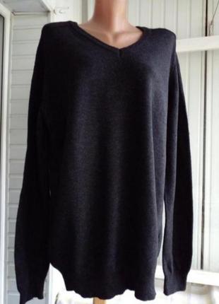 Брендовый шерстяной свитер джемпер большого размера батал3 фото