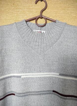 Сірий вовняний світер джемпер пуловер шерсть2 фото