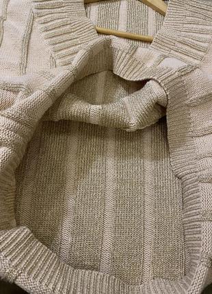 Нарядный коттоновый пуловер с люриксом8 фото