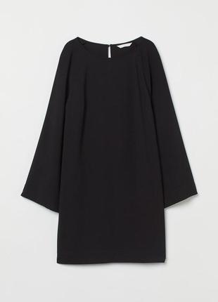 Черное платье с широкими рукавами от h&amp;m