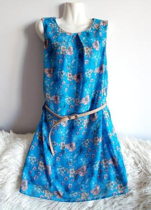 Вінтажна сукня, з ремінцем, в мелкоцвет, від atmosphere, р. 16/xxl1 фото