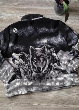 Мужская флисовая кофта с волками wolf fleece patagonia5 фото