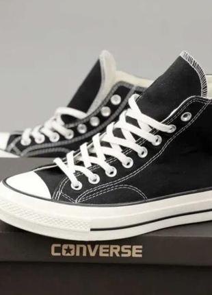 Хіт сезону! кеди оригінал converse chuck 70 classic high top 162050c black ретро 70 конверс original2 фото