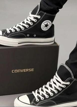 Хіт сезону! кеди оригінал converse chuck 70 classic high top 162050c black ретро 70 конверс original3 фото