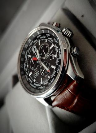 Citizen eco drive chronograph world time at0365-56e