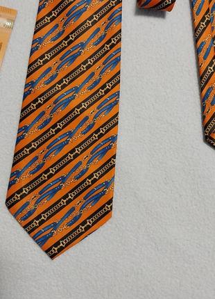 Качественный стильный брендовый галстук ручной работы rene chagal 100% шелк5 фото