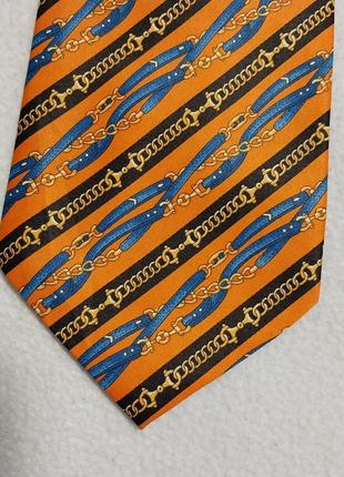 Якісна стильна брендова краватка ручної роботи rene chagal 100% шовк