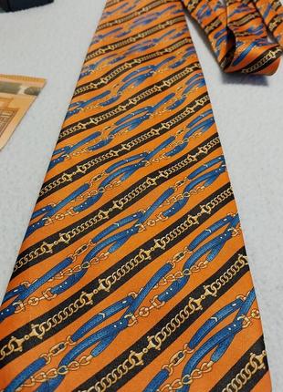 Качественный стильный брендовый галстук ручной работы rene chagal 100% шелк4 фото