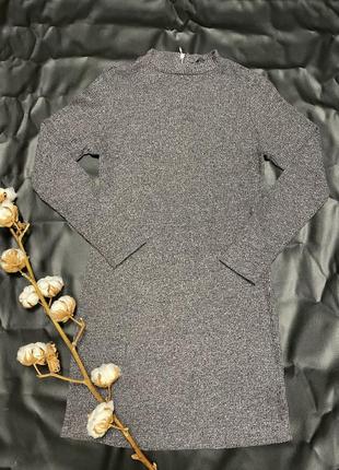 Тепле плаття в рубчик сірого кольору від m&amp;s