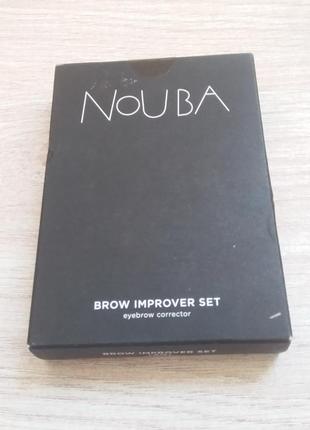 Оригинальный сет тени для бровей nouba brow imprower set 25 mahogany4 фото