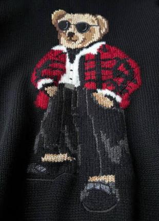 Чёрный свитер с мишкой поло ральф лорен polo ralph lauren7 фото