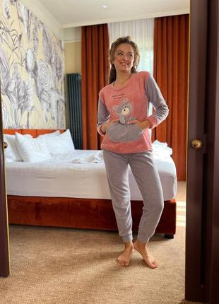 Do2448/2 тепла піжама фліс махра