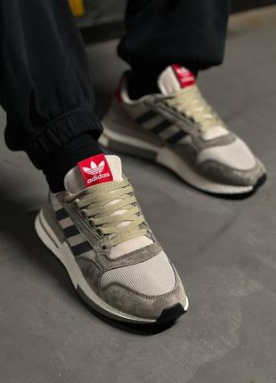 Мужские кроссовки adidas zx 500 rm grey four