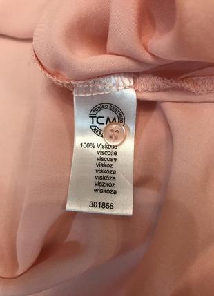 Тонкая воздушная блузка рубашка пудро- розовая. 16 рр. tcm tchibo. германия.6 фото
