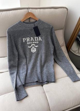 Серый свитер прада prada1 фото