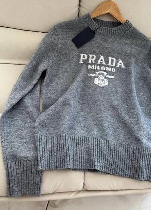 Серый свитер прада prada3 фото