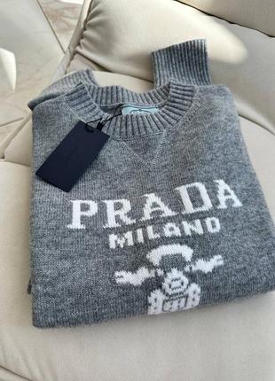 Серый свитер прада prada6 фото