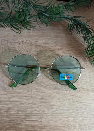 Круглые солнцезащитные очки gianni vanezia ⛱️☀️3 фото