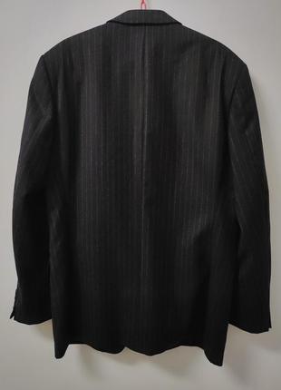 Костюм классический брюки + пиджак мужской серый черный в полоску на высокого мужчины c&amp;a, размер l - xl4 фото